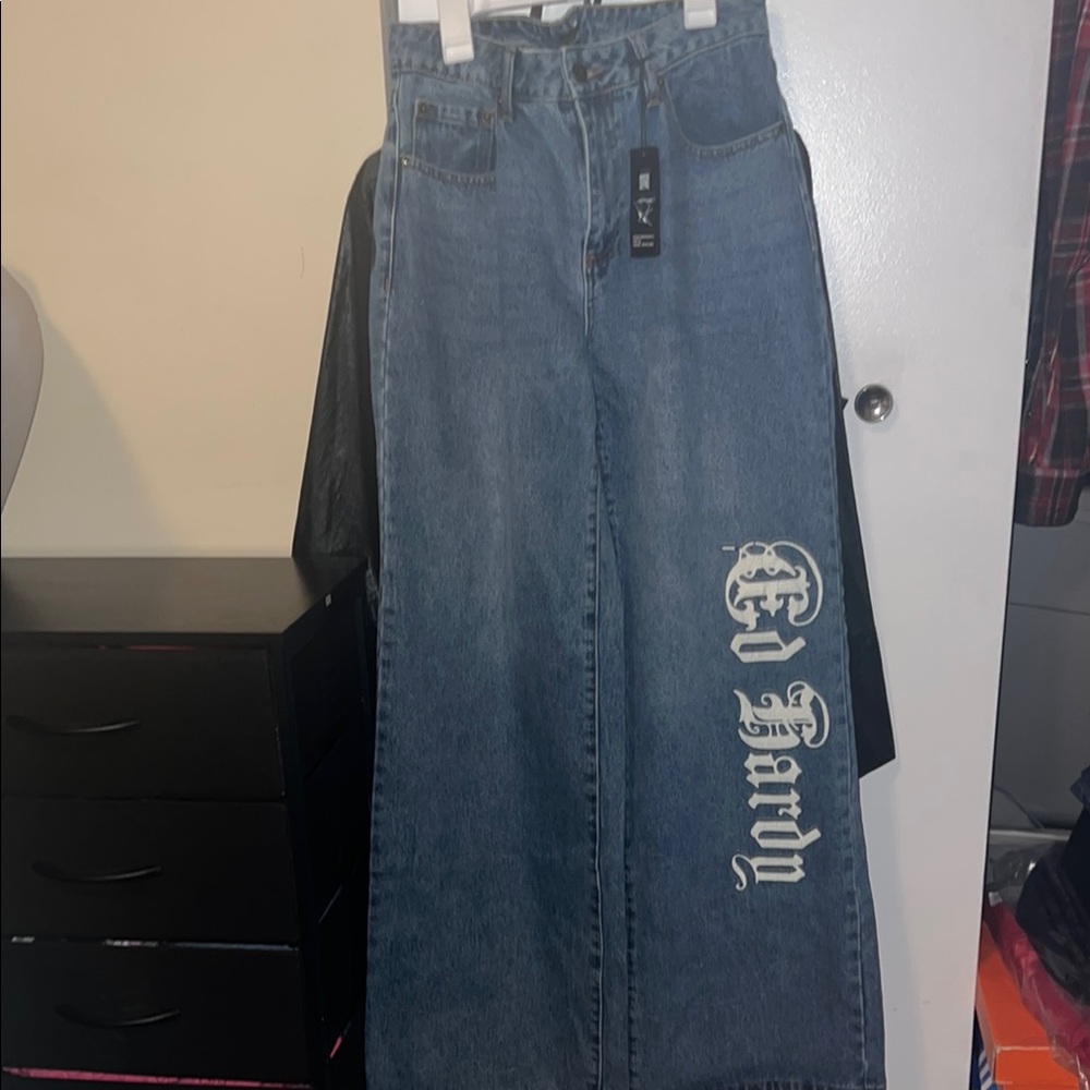 Ed Hardy Blue Boyfriend Jeans